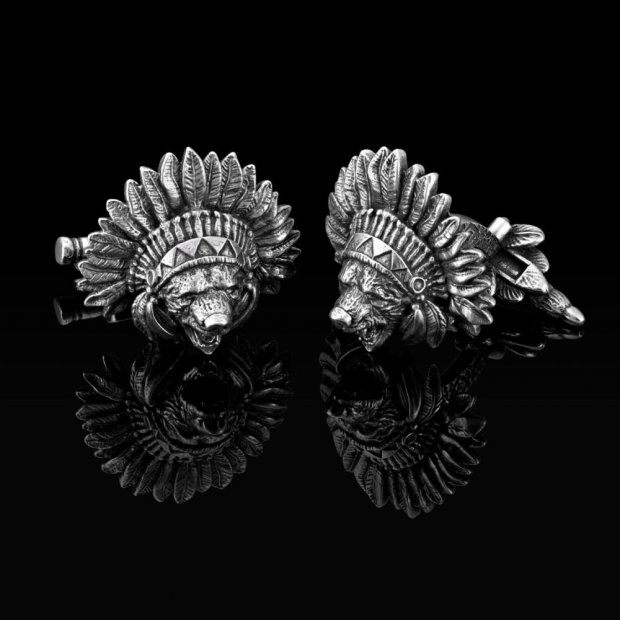 Bear Chief Cufflinks