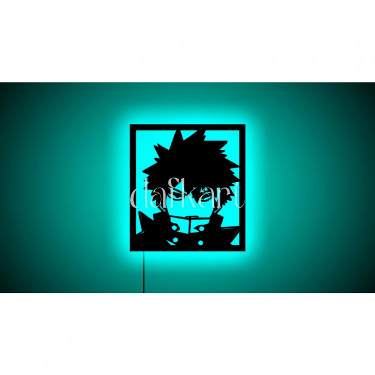 My Hero Academia Lighted Up Wooden Wall Art