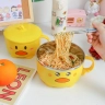Kawaii Duck Ramen Noodles Bowl With Lid