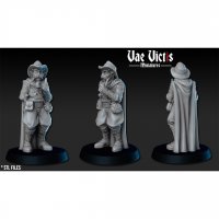 Old man in a hat with a pipe Figure (Unpainted)