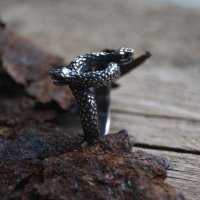 Handmade Two Snakes Ring