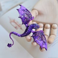 Purple Dragon Brooch