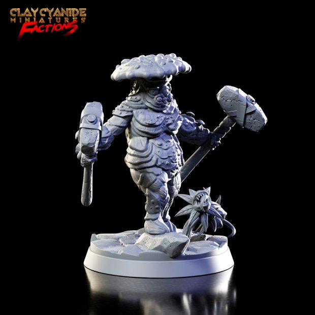 Mycelion Myconid Figure (Unpainted)