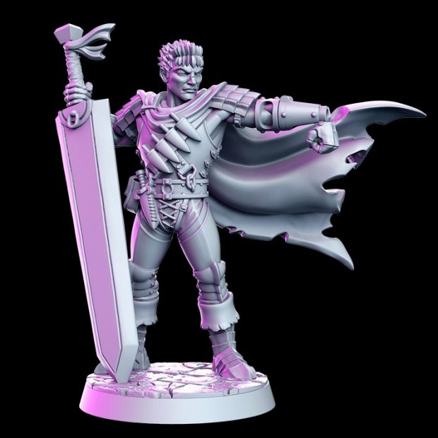 Guts shoots from a prosthetic Figure (Unpainted)