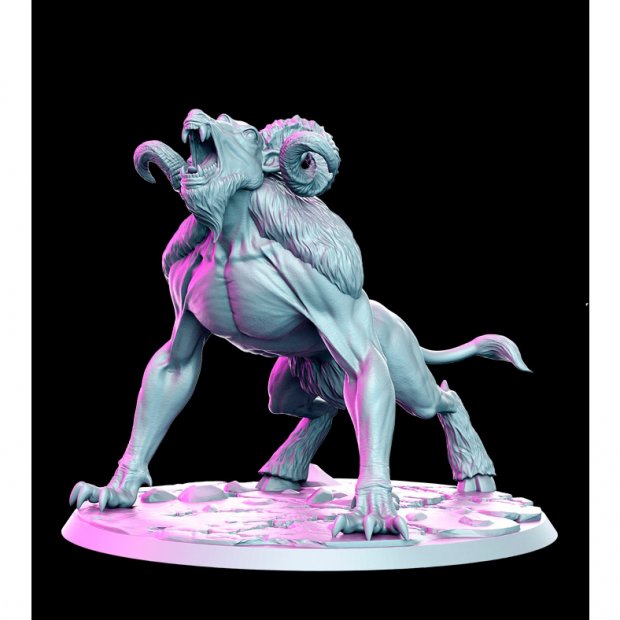 Dire Ram Figure (Unpainted)