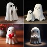 Cute Ghost Figurine (Middle Finger Ghost)