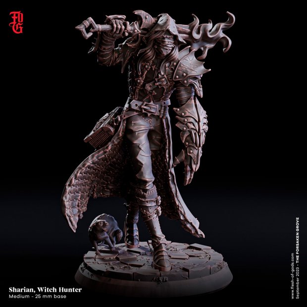 Sharian, bloody witch hunter Figure (Unpainted)