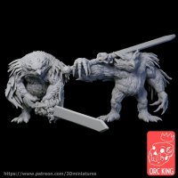Owlin with a two-handed sword Figure (Unpainted)