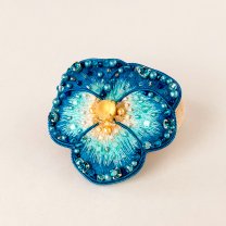 Pansies Author's Brooch