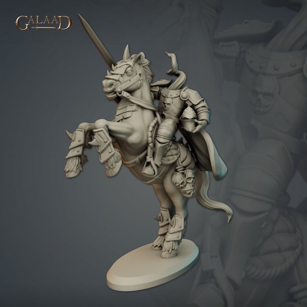 Dullahan Headless Horseman with Sword 2 Figure (Unpainted)