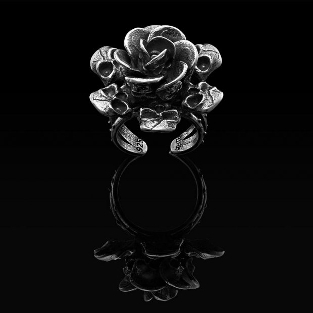 Skull Rose Ring