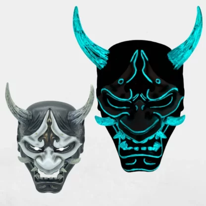 White Oni Samurai Cosplay Mask
