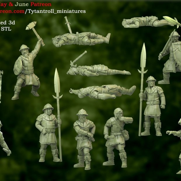 Kingdom soldiers on the battlefield Figure (Unpainted)