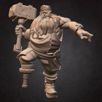 Big pirate with a hammer Figure (Unpainted)