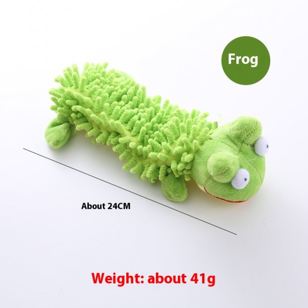 Soft Plush Dog Toy (Frog)