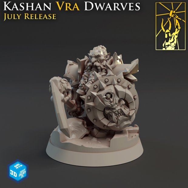 Darkha - Dwarf Chaos Warrior Figure (Unpainted)