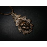 Oak Face Pendant Necklace