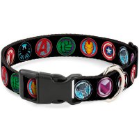 Buckle-Down The Avengers - Icons (38-66 cm) Dog Collar Plastic Clip