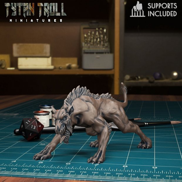 Vicious Hellhound Figure (Unpainted)