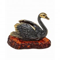 Floating Black Swan Figure
