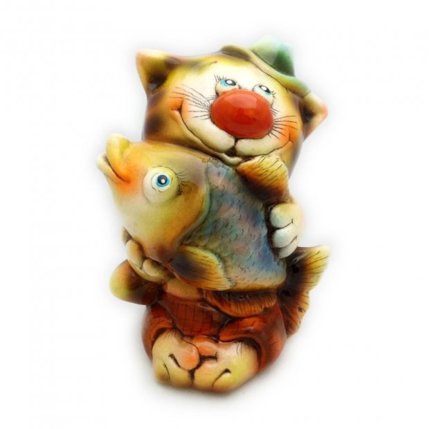 Cat Fisherman Figure