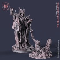 Dragonborn Necromancer Figure (Unpainted)