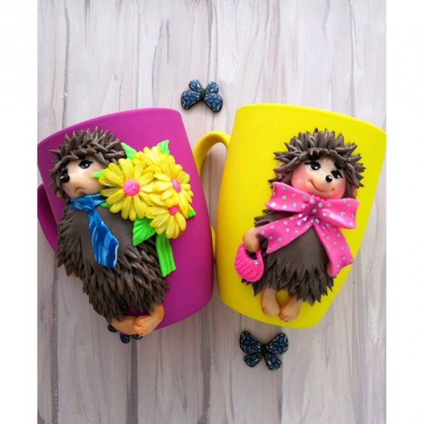 Hedgehog With Flowers V.2 Mug With Decor