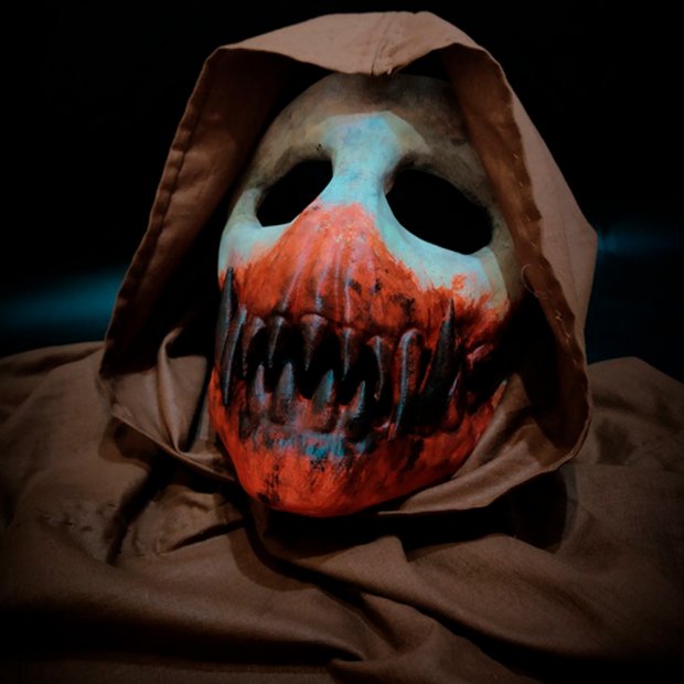 Set of role-playing mask with Movable Jaw + hood