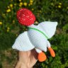 Goose in a hat Plush Knitted Toy