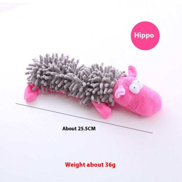 Soft Plush Dog Toy (Hippo)