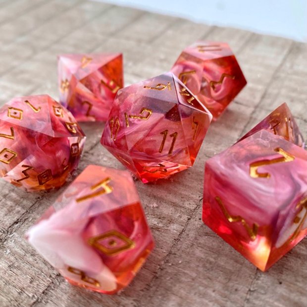 Crimson Swirl Dice