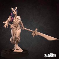 Tiefling with a spear Figure (Unpainted)