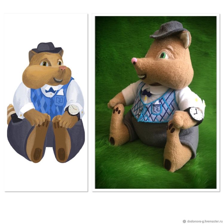 Custom soft toy based on a cartoon picture, game