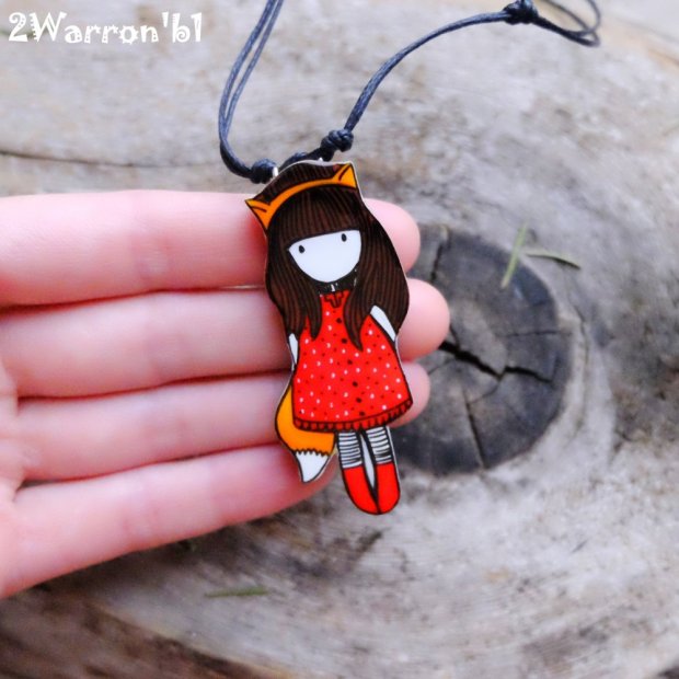 Red Girl-Fox Necklace