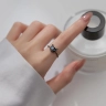 Black-White Cat Diamond Ring