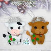 Christmas Cow Plush Toy
