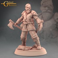 One-eyed veteran with axes Figure (Unpainted)