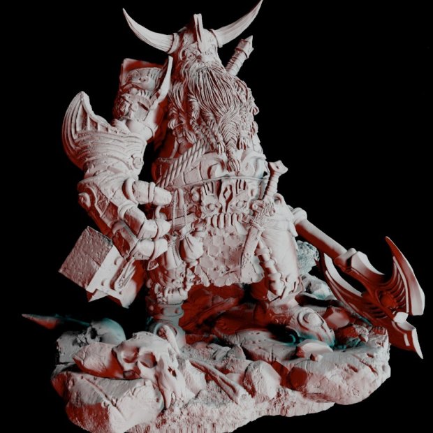 Uhgar dwarf - hero Figure (Unpainted)