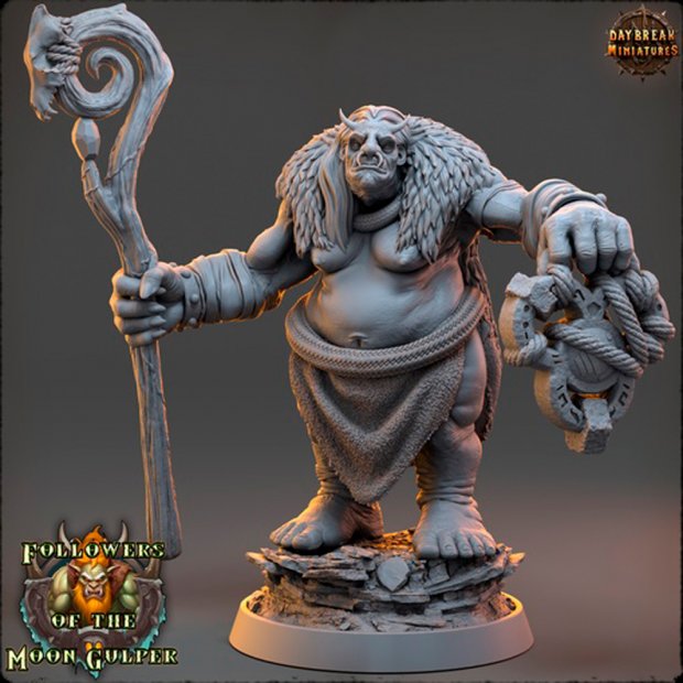 Gruuk the Moon Eater, Leader of the Ogres Figure (Unpainted)
