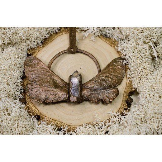 Leaf Butterfly Pendant Necklace