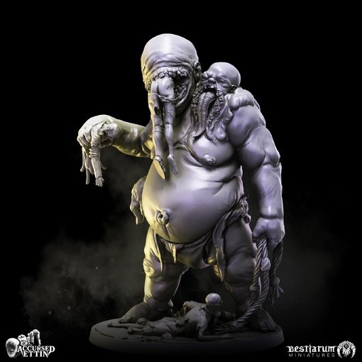 Young Ettin Devouring A Victim Figure (Unpainted)