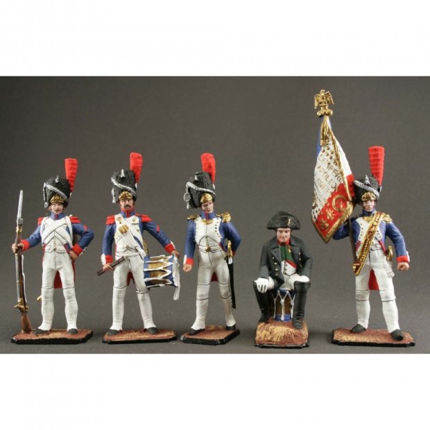 Napoleon With Soldiers 1812 Set Of 5 Figures