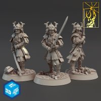 Samurai with katanas Figure (Unpainted)
