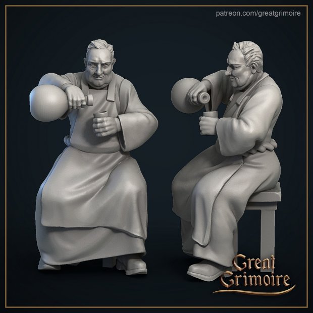 Lonely Drunkard Figure (Unpainted)