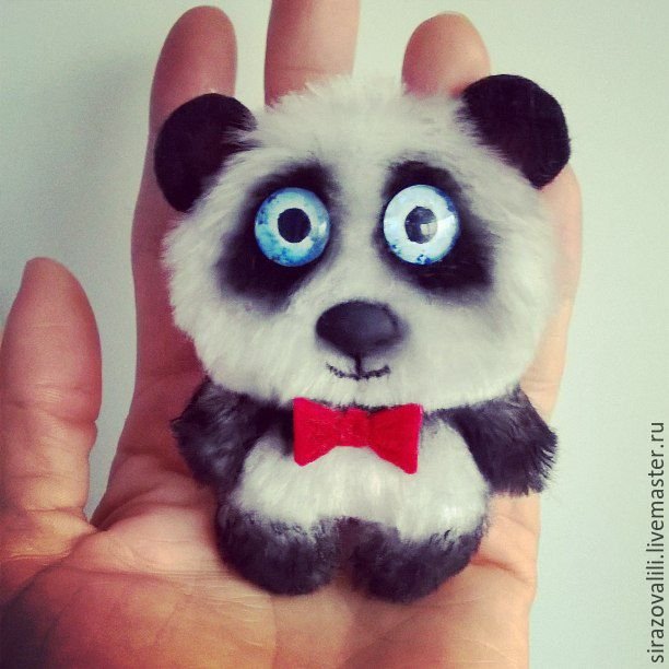 Panda In Bow Tie Brooch