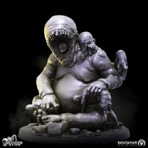 Sitting Young Ettin Devouring A Victim Figure (Unpainted)