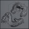 Giant Fire Salamander Figure (Unpainted)