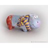 Hippo In Scarf Figure