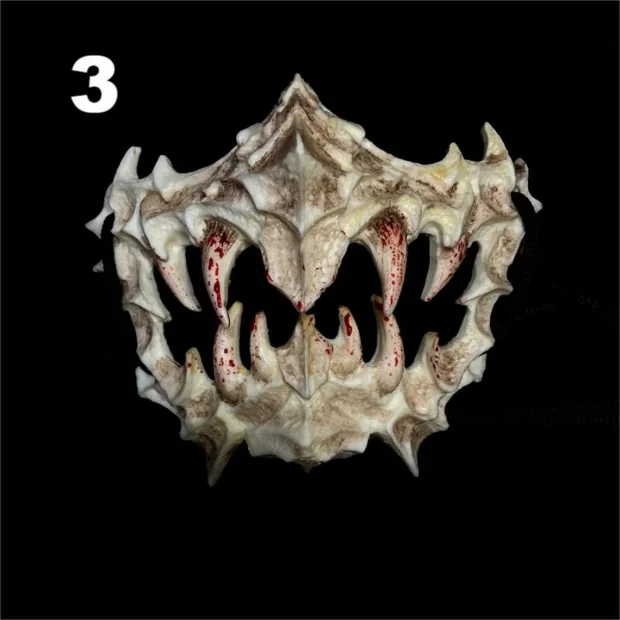 Skeleton Werewolf Cosplay Half Mask Ver.3