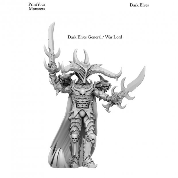 Drow General Figure (Unpainted)